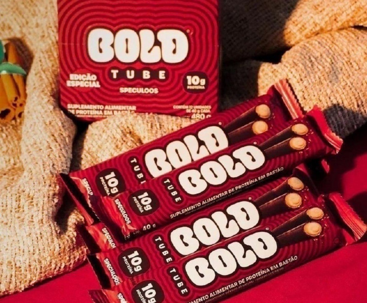 BOLD Tube Chocolate Proteico Avelã 10g de Proteína - 12 unidades