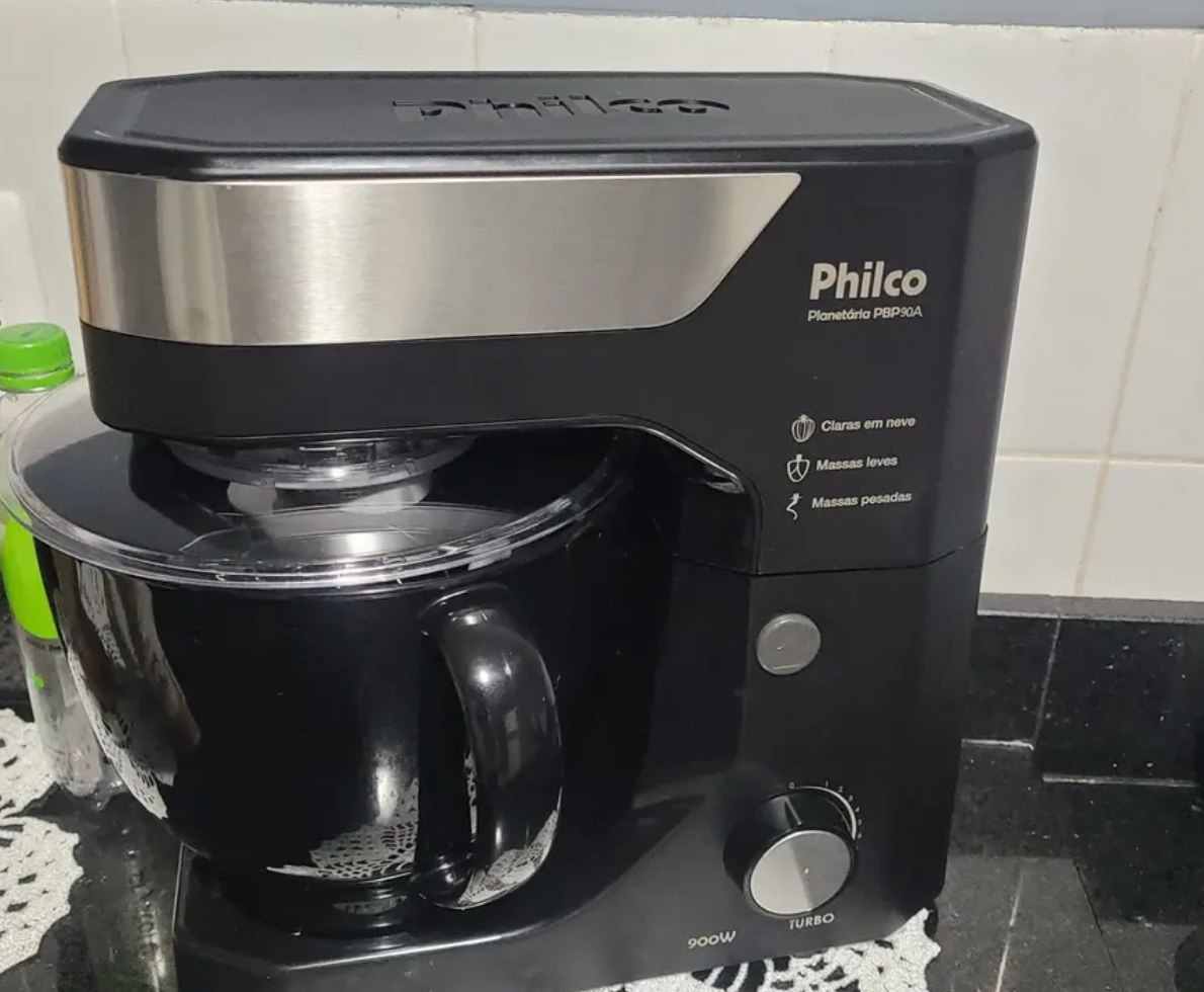 Batedeira Planetária Philco 900W 5L 12 Velocidades Turbo 127V