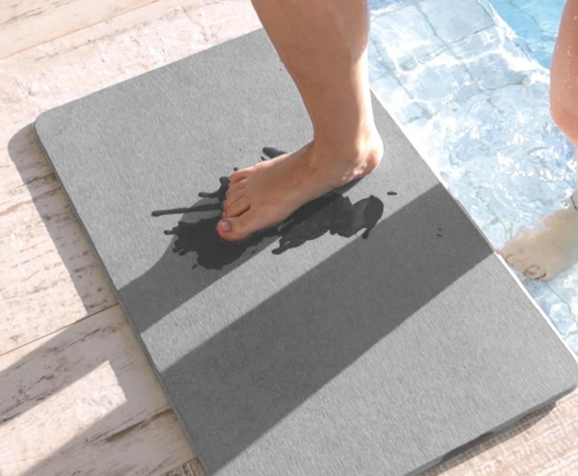 Tapete de Pedra Diatomita para Banheiro LYOR 60cm x 39cm
