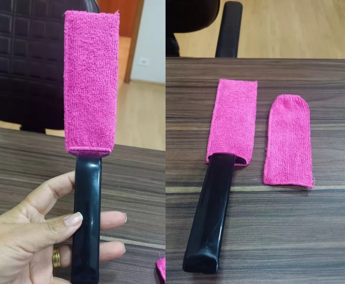 Espátula e Refil Limpa Box com Pano de Microfibra