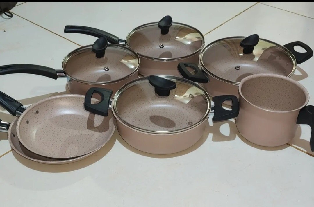 Jogo de Panelas Brinox 10 Peças Ceramic Life Floria Topázio