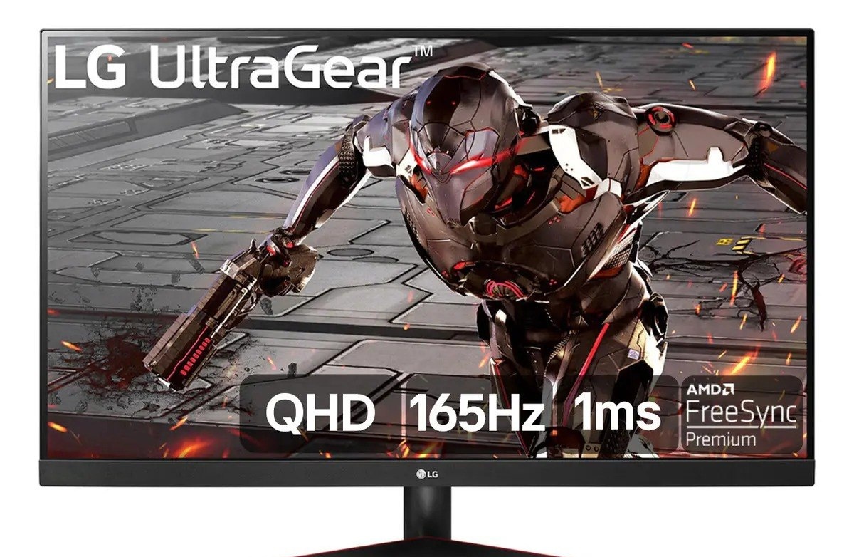 LG UltraGear Monitor Gamer 32- VA 165Hz 1ms MBR QHD 2K 2560x1440 HDR10 AMD FreeSync, Preto - 32GN600