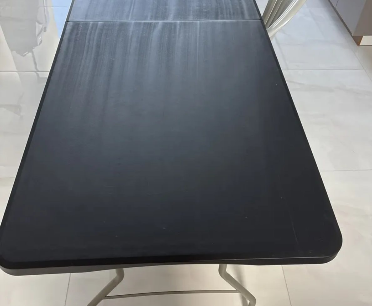 Mesa Dobrável de Plástico Retangular Para 6 Pessoas 1.80m