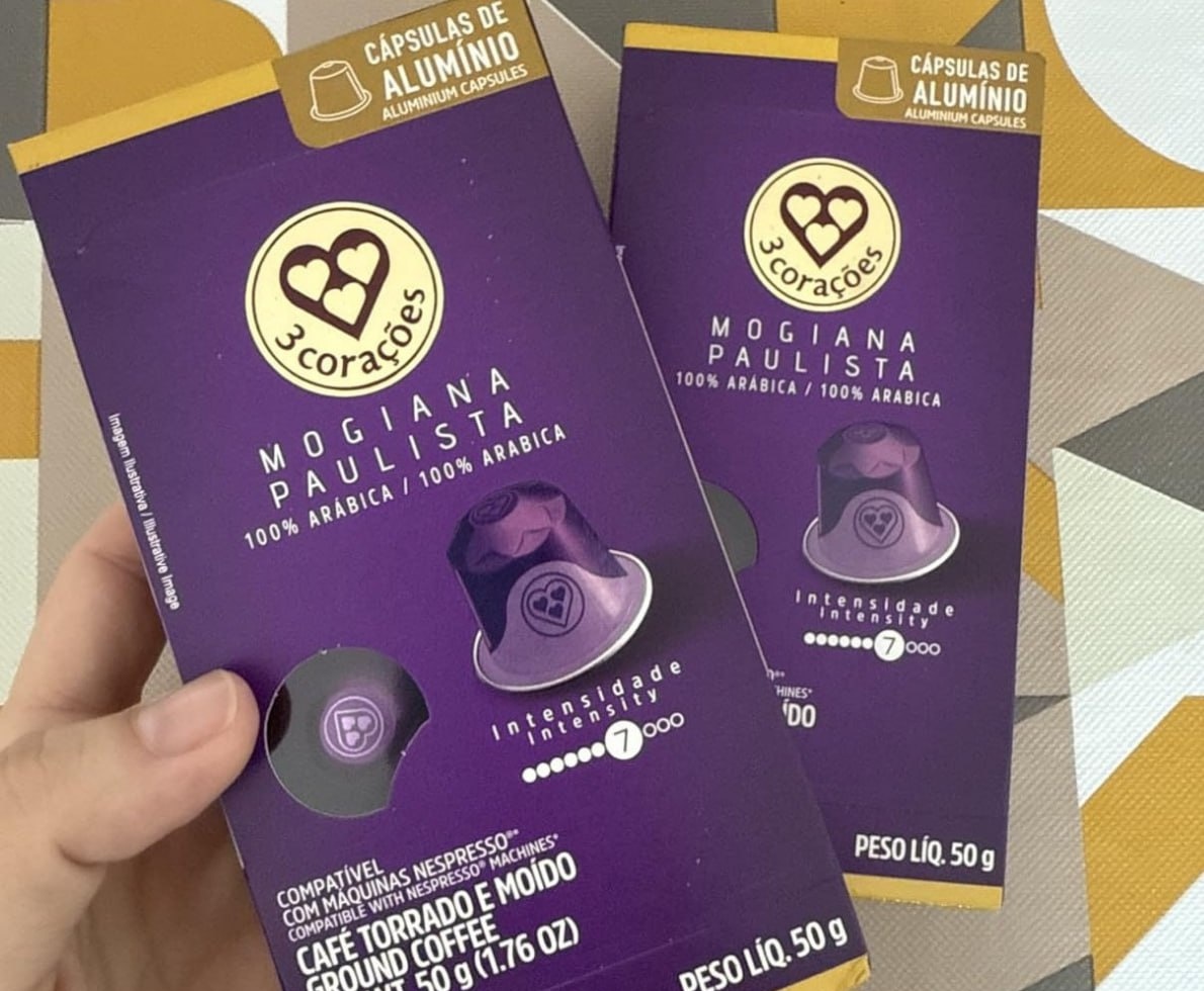 3 Corações Cápsulas de Café Mogiana Paulista, 10 cápsulas