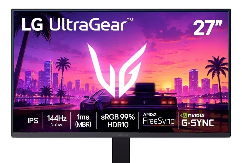 Monitor LG Ultragear 27 Full HD IPS 144Hz 1ms HDR10 G-Sync