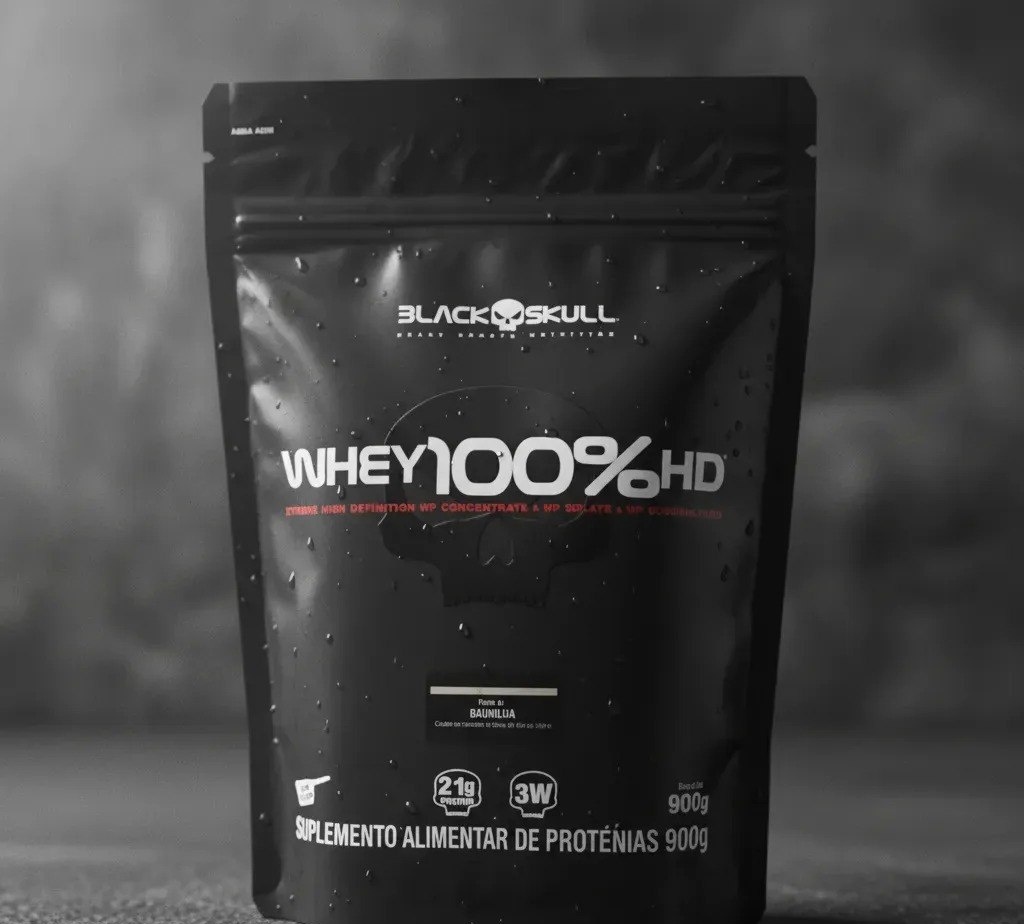 Whey 100 HD sabor Cookies  Cream 900 g Black Skull