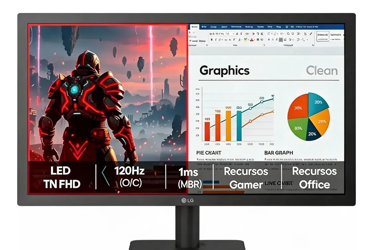 Monitor Gamer LG 22 22u403a Full Hd 120hz 1ms Hdmi Preto