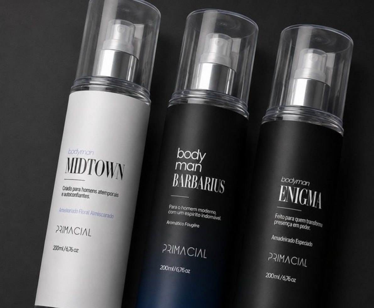 Kit Body Splash Masculino Barbarius  Enigma  Midtown 200ml