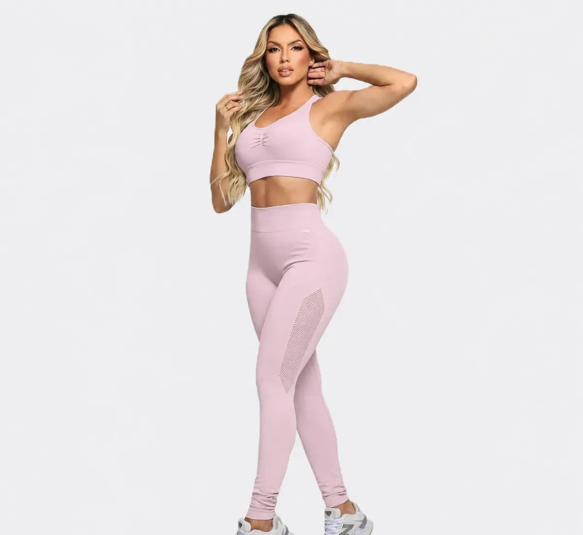 Conjunto Selene Feminino Academia Top E Legging Sem Costura