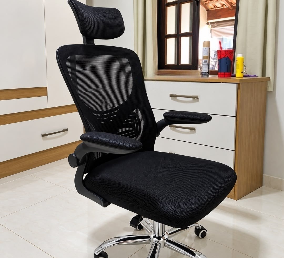 Cadeira de Escritório Ergonômica Giratória Tela Mesh