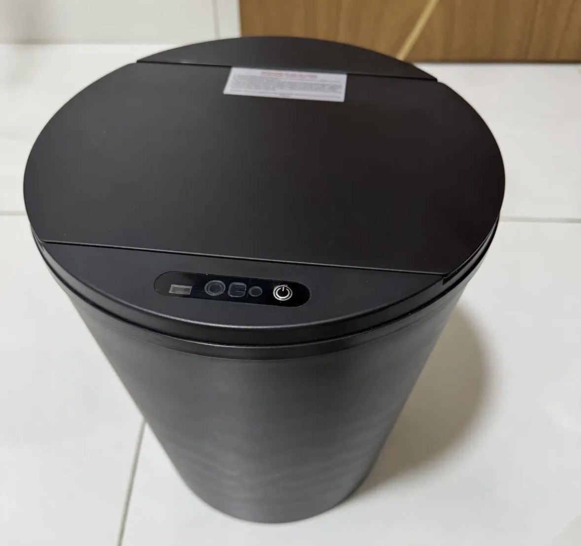 Lixeira Inteligente Automática Redonda Recarregável USBC Sensor para Cozinha Banheiro Escritório