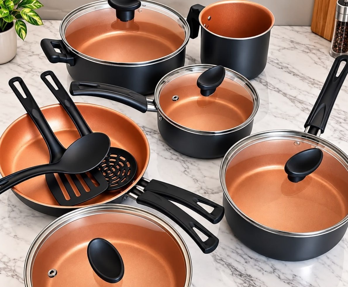 Jogo De Panelas Brinox 10 Peças Ceramic Life