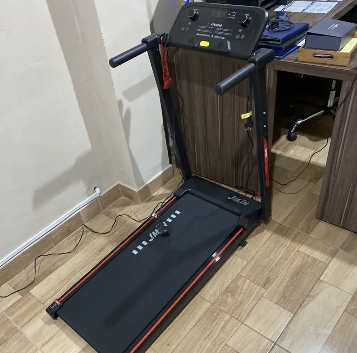 Esteira Ergométrica Elétrica Dobrável Bluetooth Tela Led