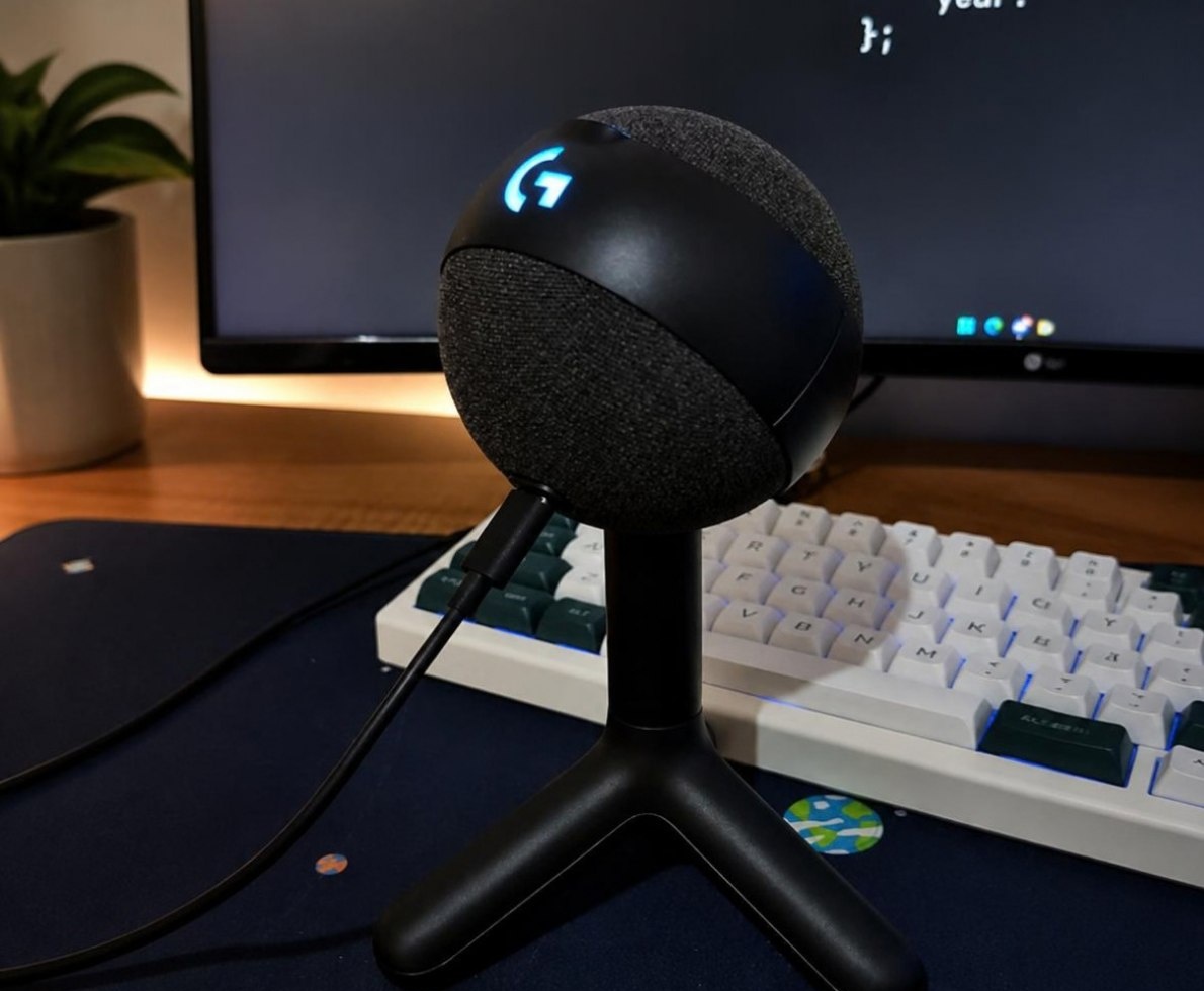 Microfone Condensador Gamer Logitech G Yeti Orb com RGB LIGHTSYNC
