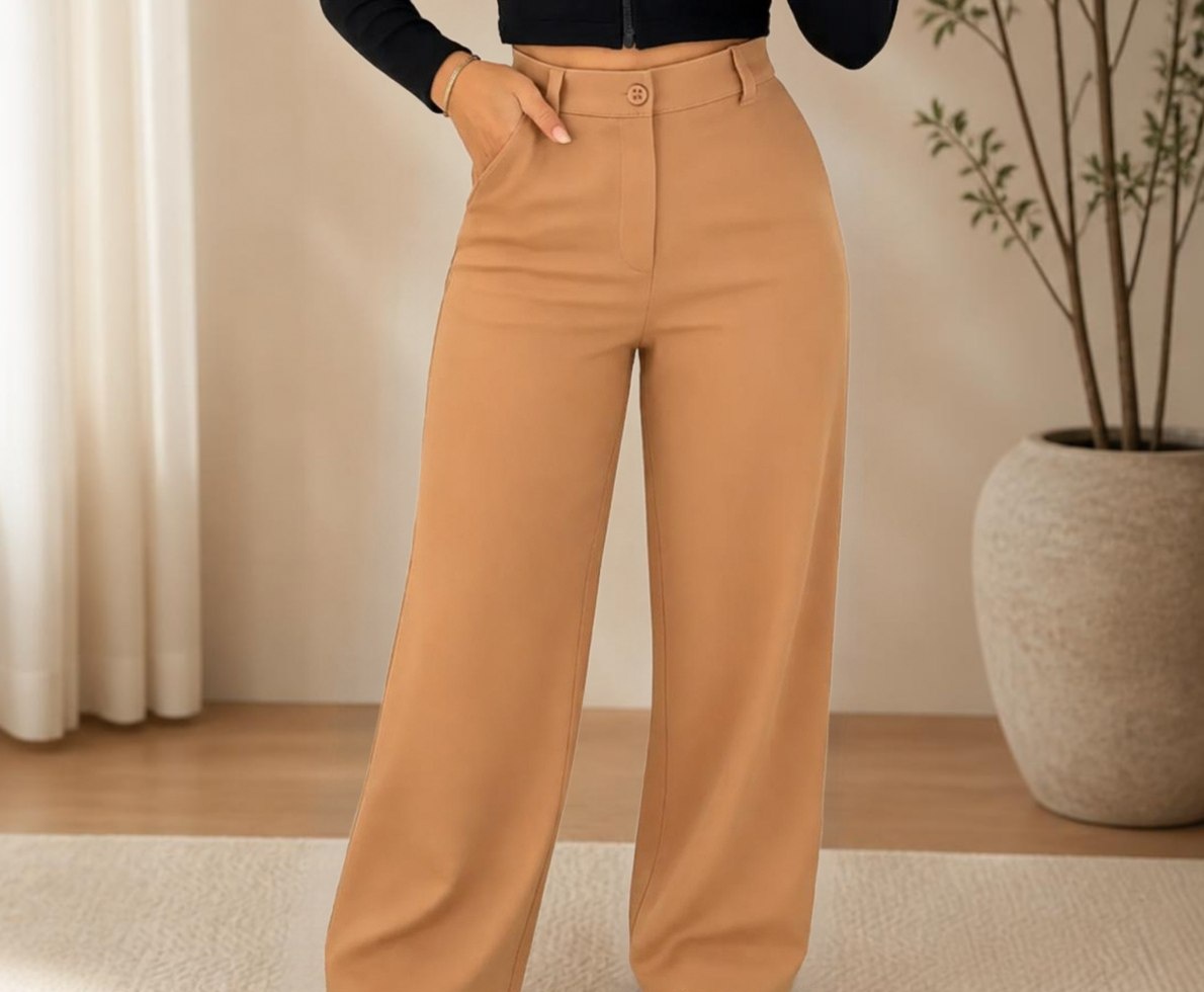 Calça Feminina Pantalona Alfaiataria