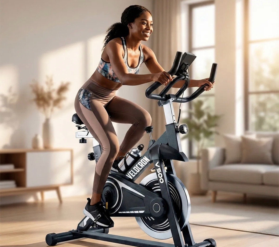 Bicicleta Ergométrica Spinning Inércia 5kg Velocron V500 Preto