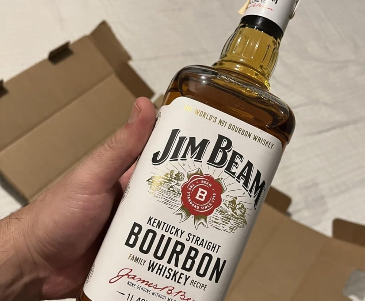 Bourbon Whiskey Jim Beam White 1L