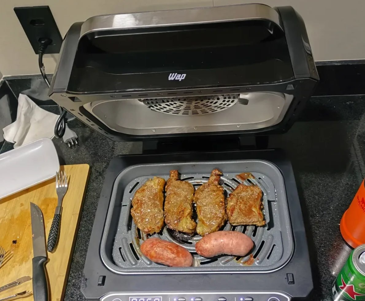 Fritadeira Elétrica Air Fryer 8 Em 1 WAP Barbecue 127V