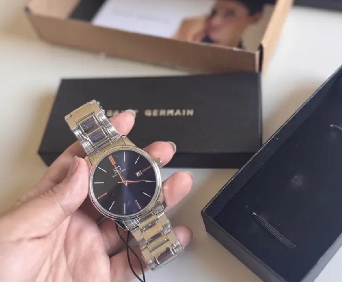 Relógio Clássico Bisel Saint Germain 42mm