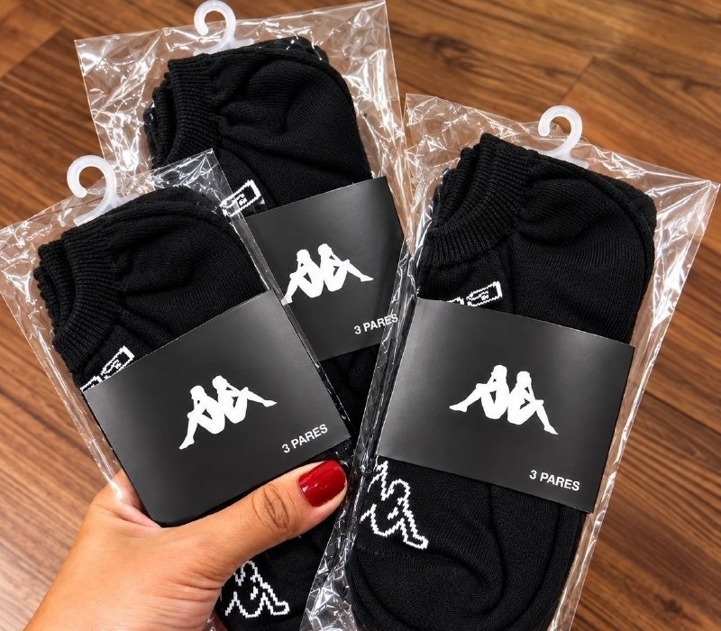 Kit com 9 Pares Meias Kappa Soquete