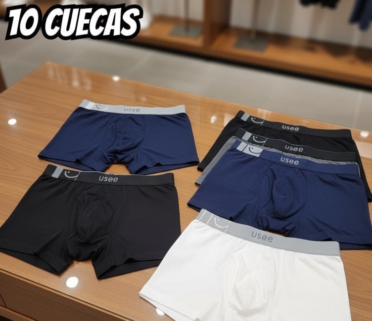 Kit 10 Cuecas Boxer Microfibra Usee Brasil