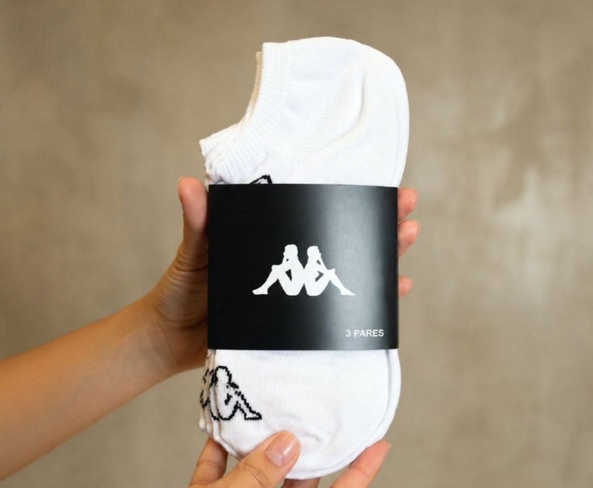 Kit 9 Pares Meias Kappa Soquete Invisível 2 cores