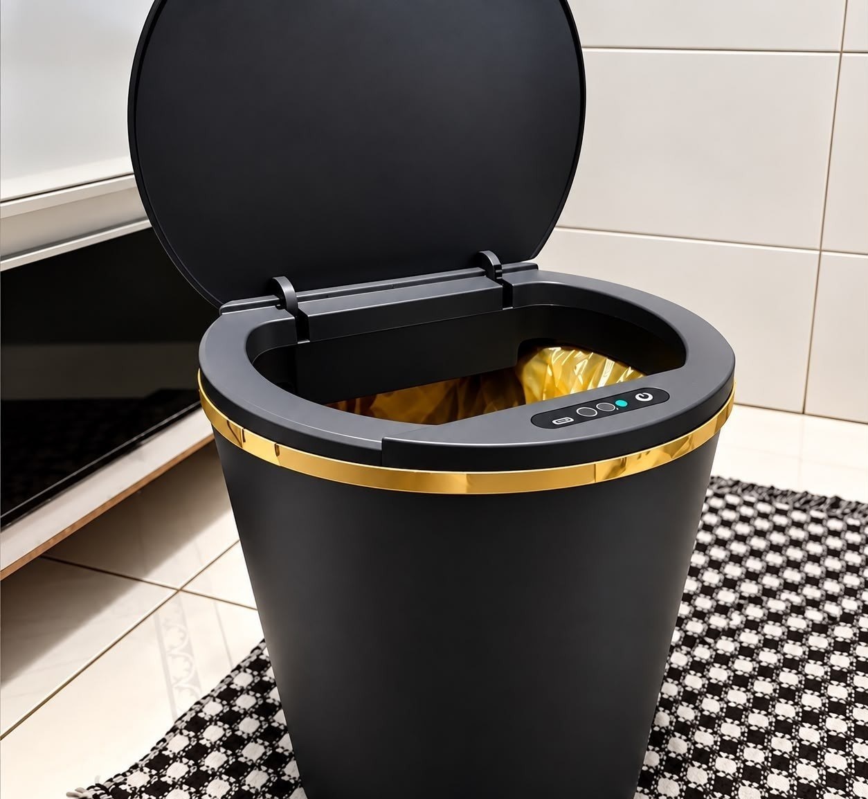 Lixeira Inteligente Automática Redonda Sensor 16L