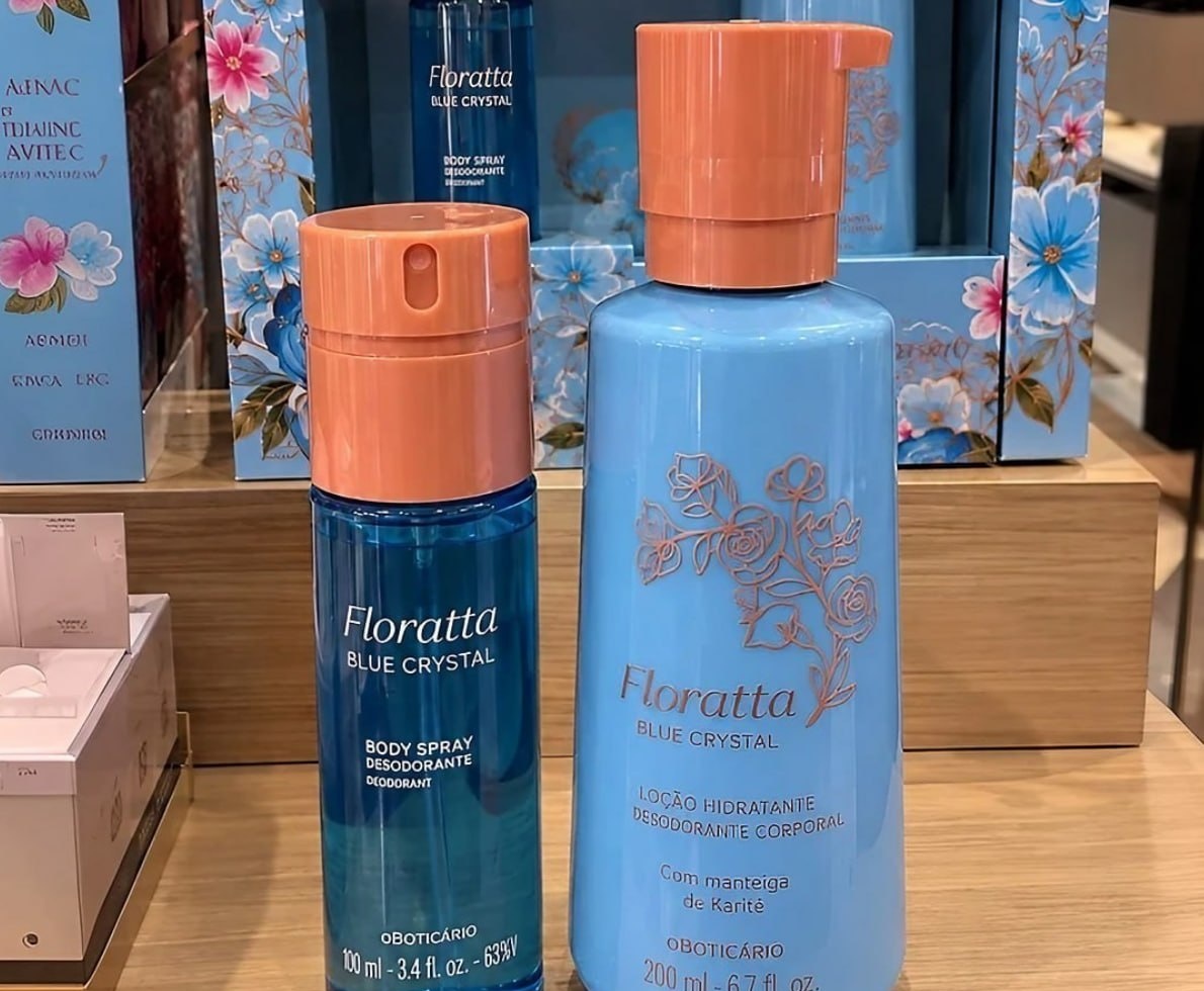 Combo Floratta Blue Crystal Body Spray 100ml e Creme Corporal 200ml