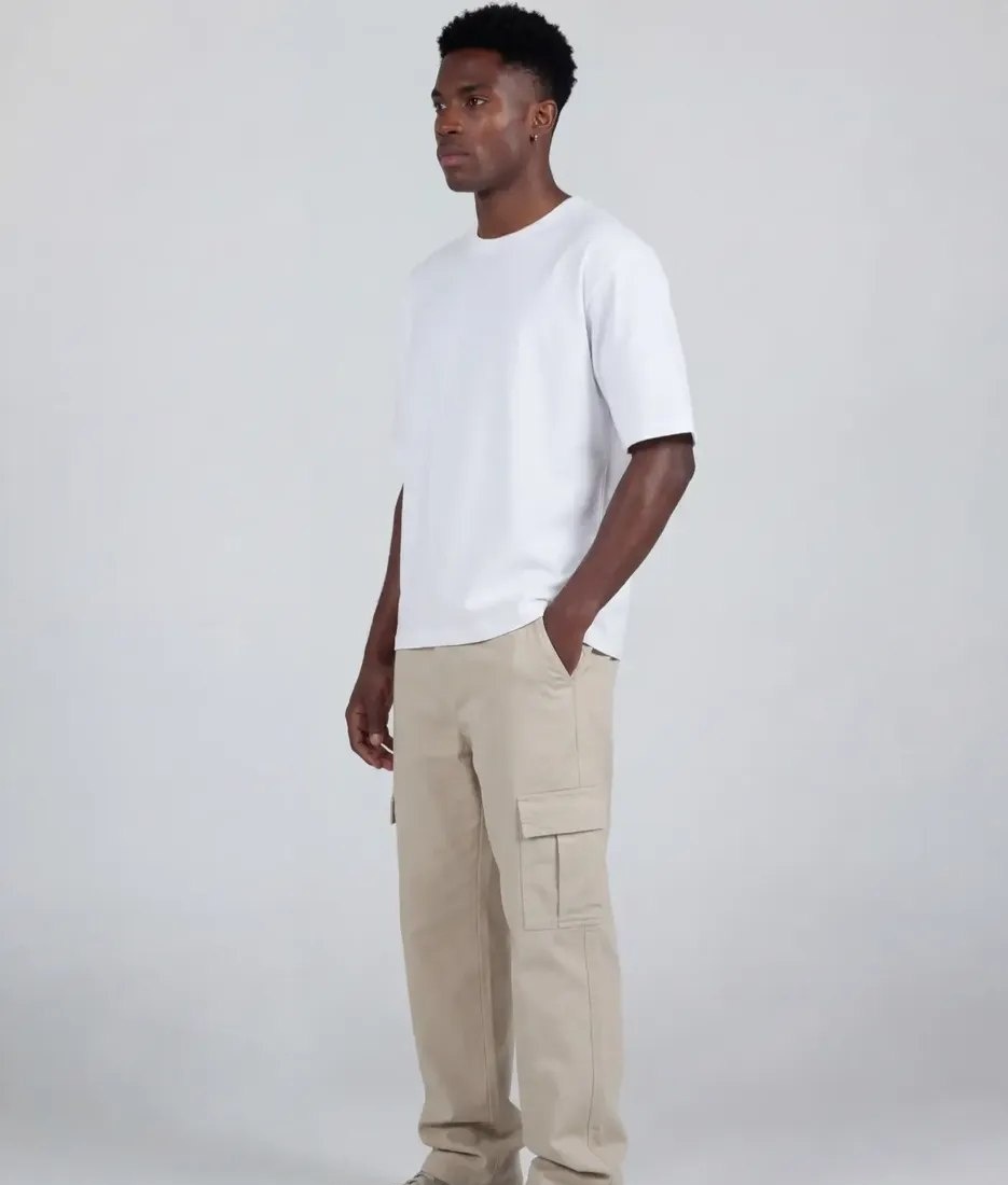 Calça Cargo Premium Masculina Sarja Skate Larga Streetwear