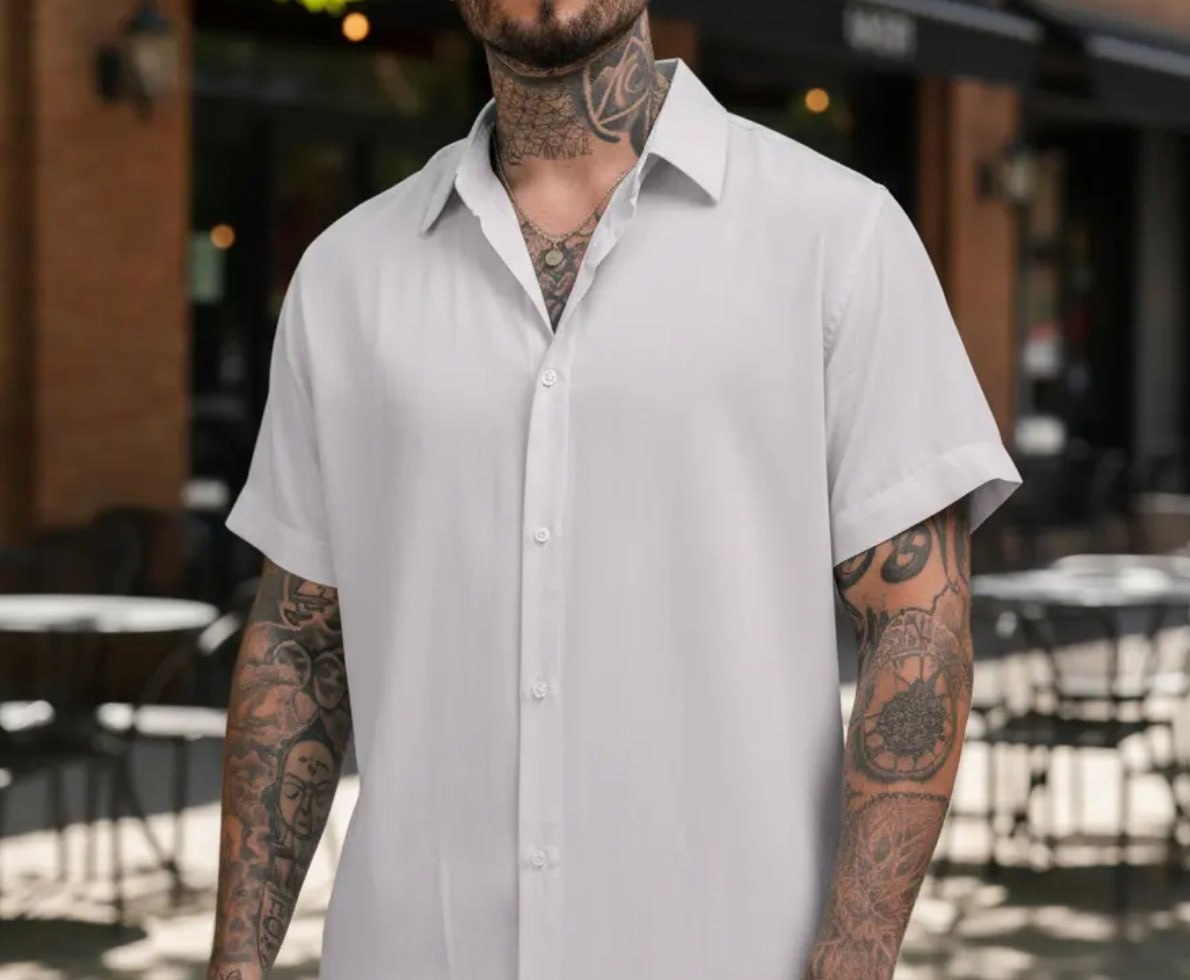 Camisa Manga Curta Social