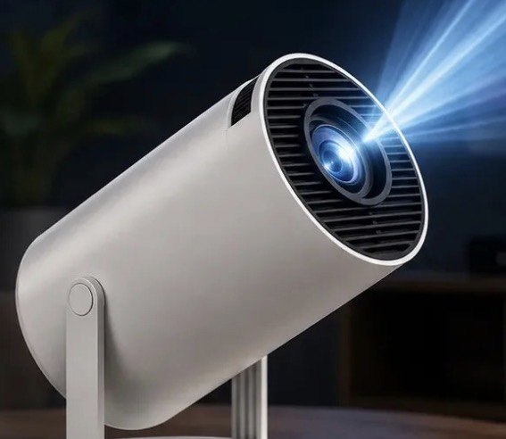 Projetor Portátil HY300 Mini 4K Compatível Android 11 Wi-Fi 5G Bluetooth Smart Portátil Rotação 180 Tela Grande para Filmes Séries Jogos Aulas e Apresentações Home Theater Cinema