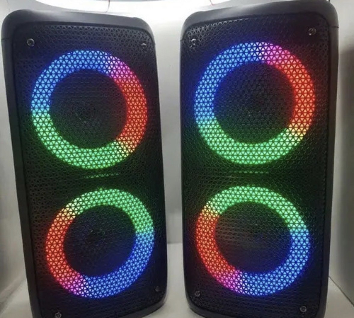 Super Caixa De Som Completa Amplificada 200w 40 Cm De Altura Cor Preto