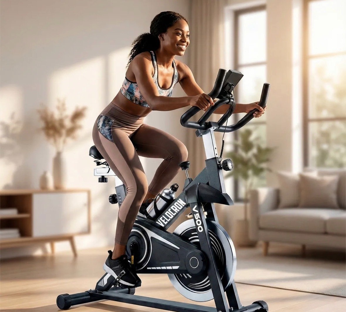 Bicicleta Ergométrica Spinning Inércia 5kg Velocron V500 Preto