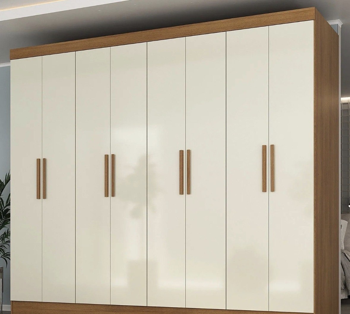 Guarda Roupa Casal 8 Portas 4 Gavetas Jatobá Yescasa