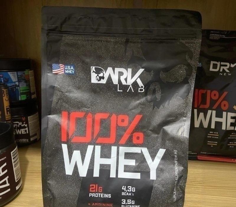 Whey Protein Concentrado 100 900g Refil Dark Lab Sabor Cookies