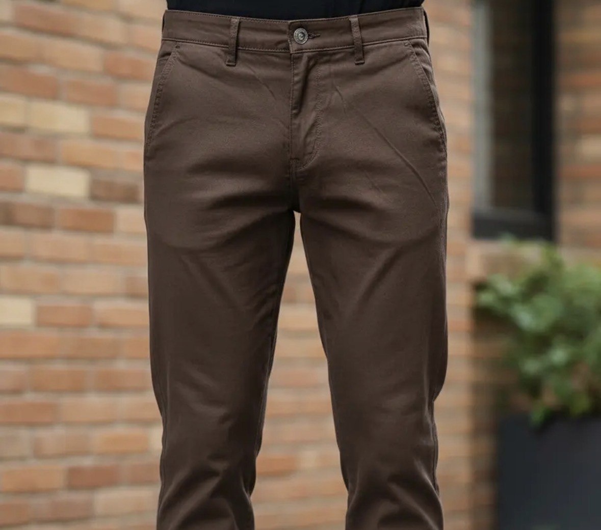 Calça Sarja Masculina Slim Bolso Embutido Com Elastano