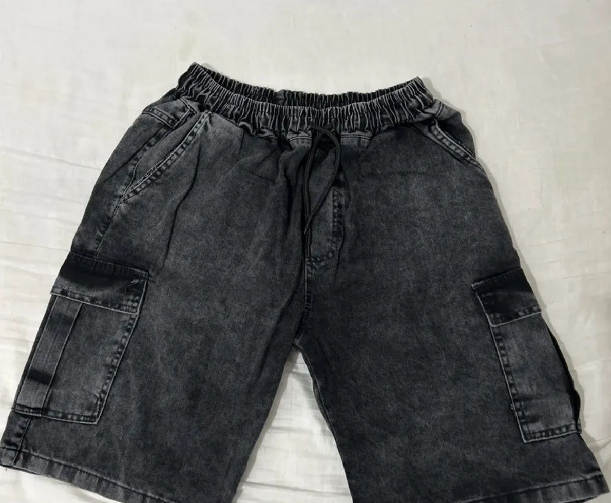 Bermuda Jeans Cargo Baggy