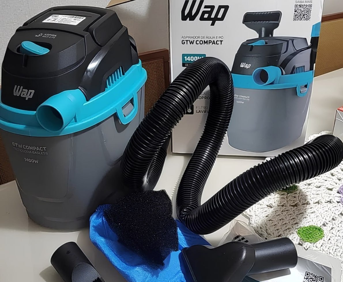 Aspirador de Pó e Líquido Portátil Wap 1400w 5,5l 220v