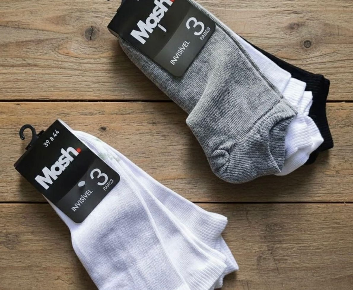 Kit Com 10 Meias Mash Cano Curto
