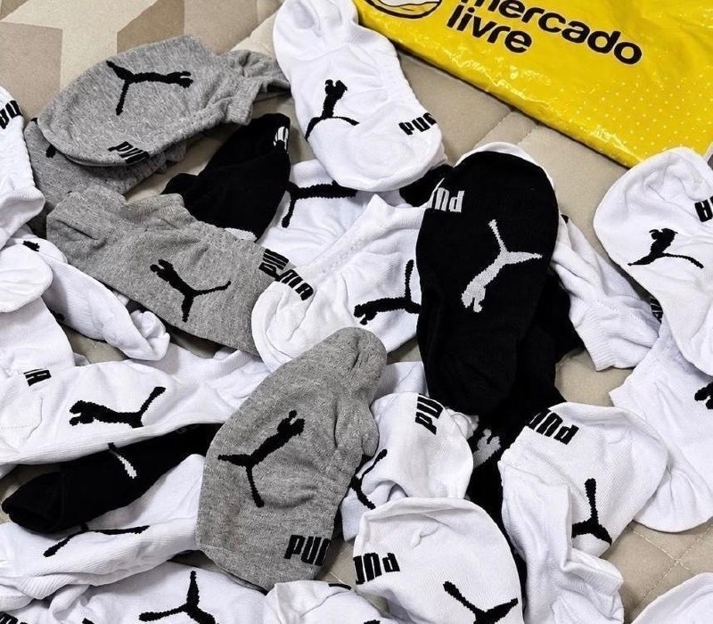 Kit com 9 Pares Meias Puma Sapatilha