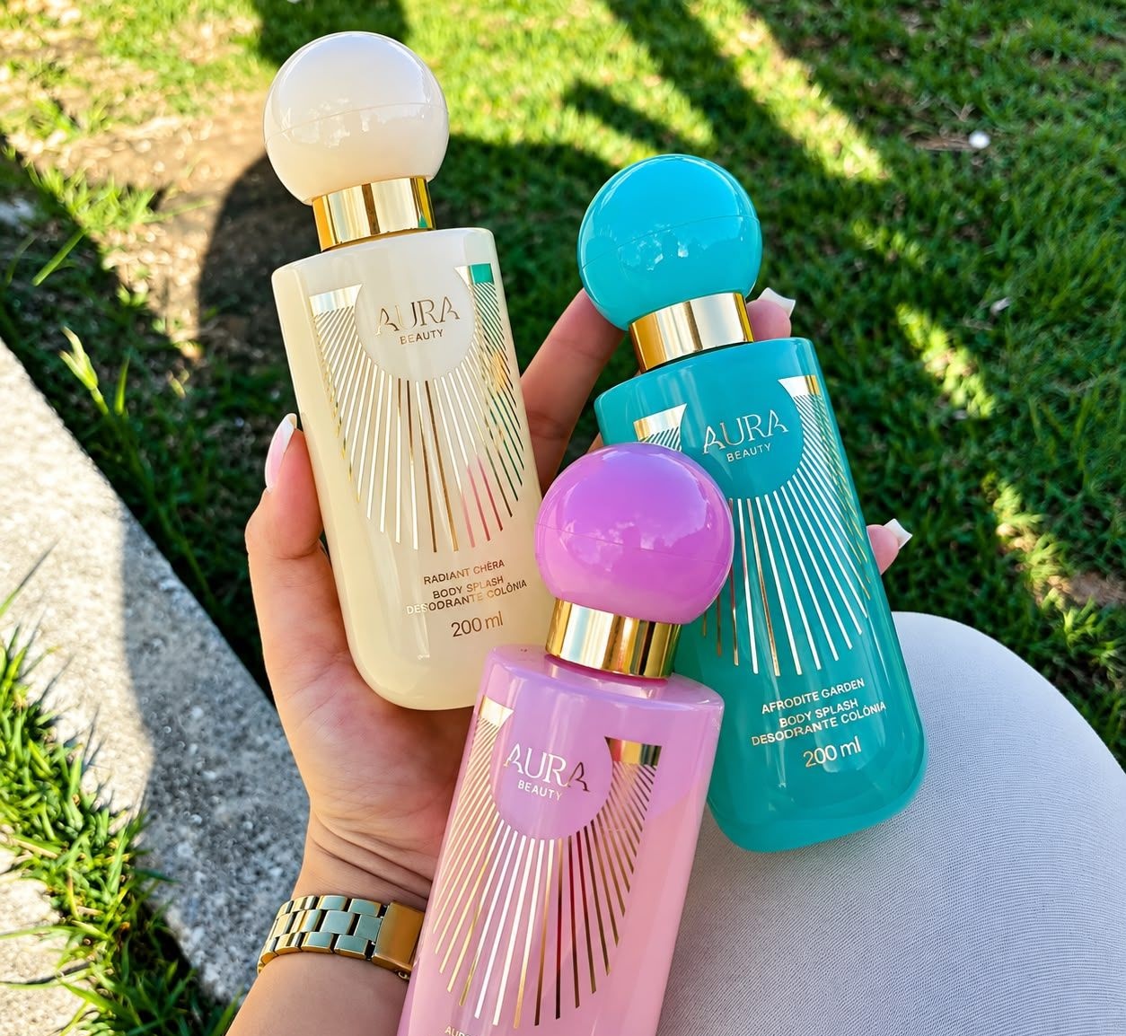 Kit 3 Body Splash Aura Jade Picon Trilogia Deusas 60ml
