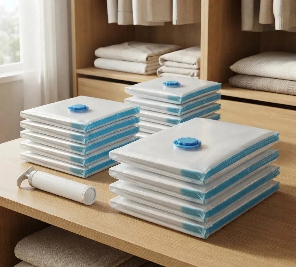 Magnow Pack Sacos A Vácuo Kit 10 Unidades Com Bomba Reutilizável