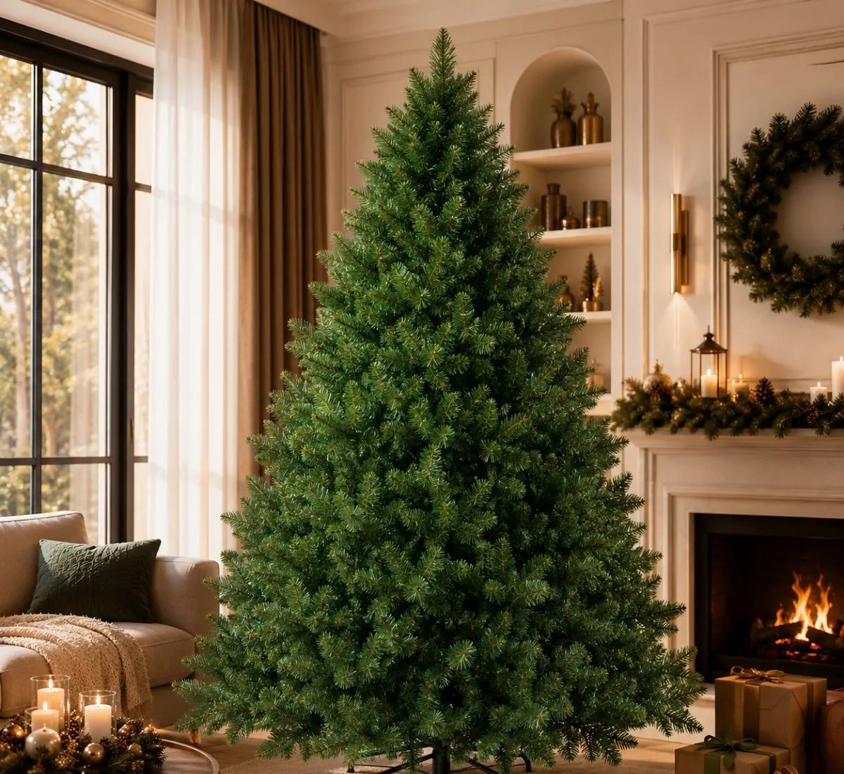 Árvore Natal Pinheiro Luxo 180cm 480 Galhos Cheia Realista