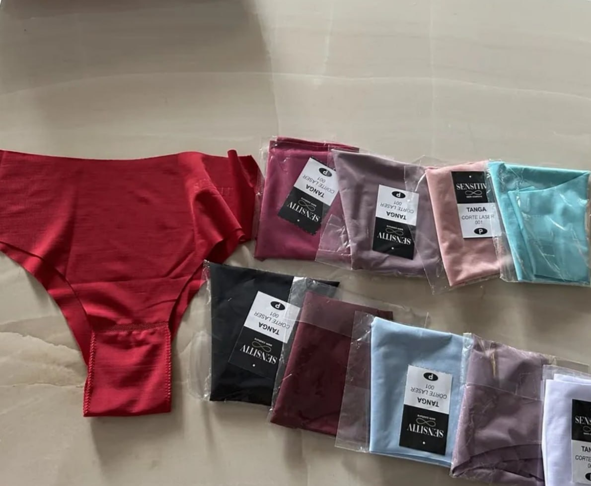 Kit 10 Calcinhas Tanga Sem Costura
