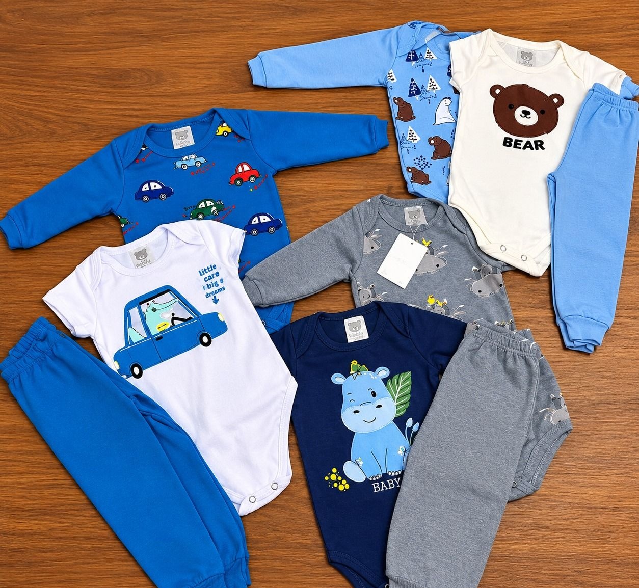 Kit com 9 Peças Infantil Inverno RN ao GG