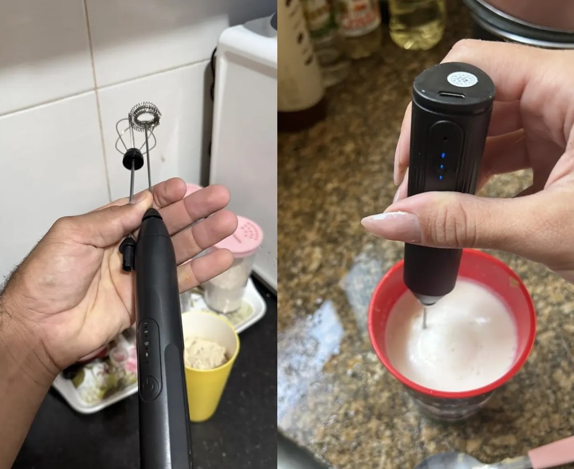 Mini Mixer Misturador De Bebidas Elétrico 2 Em 1 Portátil