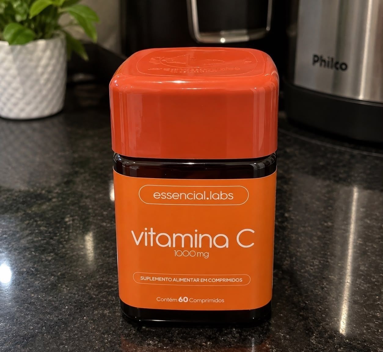 Vitamina C 1000mg Fórmula Concentrada e 100 Pura 60 Doses