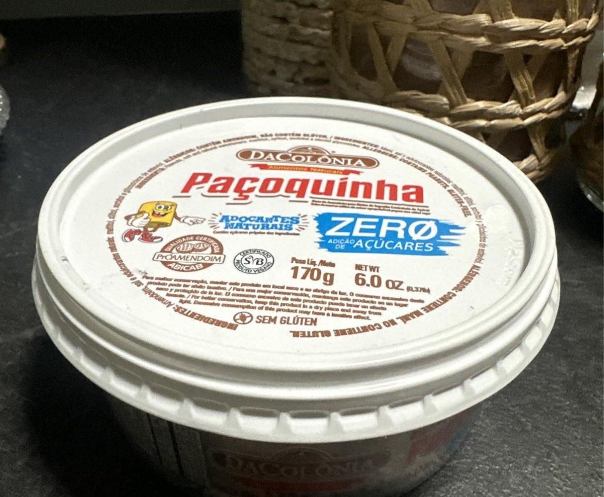 Da Colonia Paçoquinha Rolha Zero Açúcar 170g