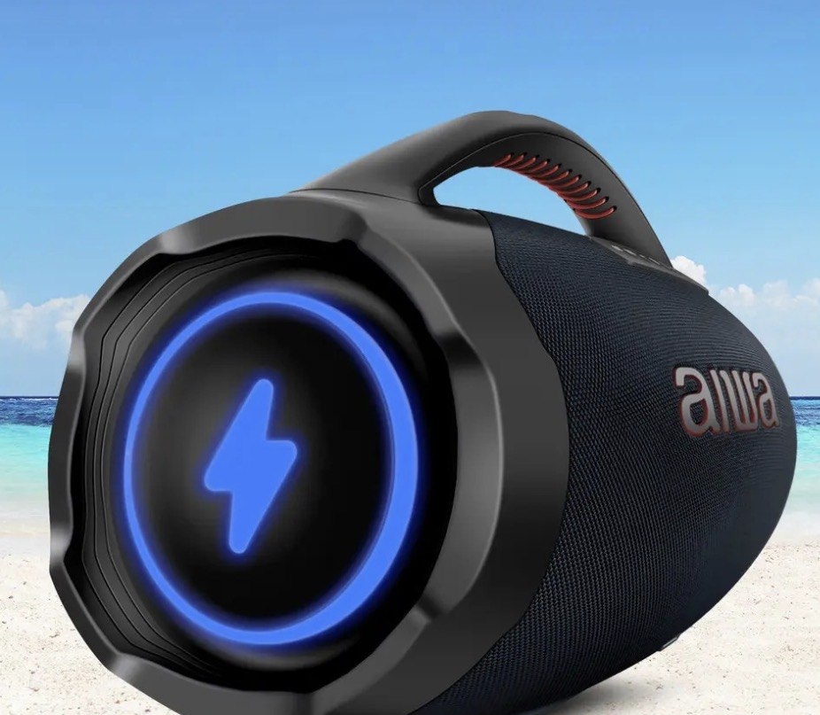 Caixa de Som Boombox Plus AIWA BBS-01-LBL 200W Bluetooth 30H IP66 USB RGB