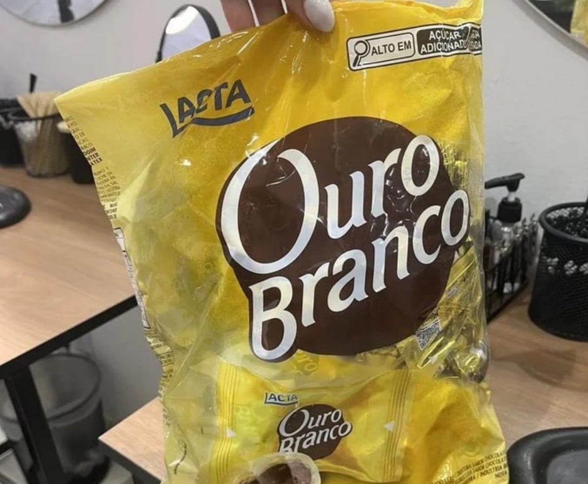 Lacta Ouro Branco Wafer Recheado Pacote 1kg